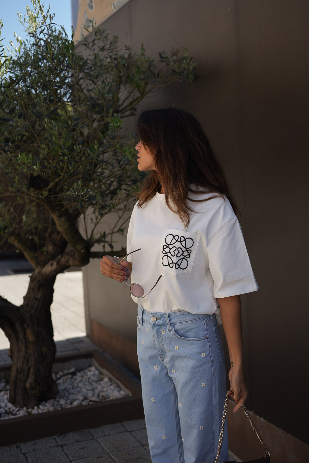 Symmetrical Lattice Pocket Tee