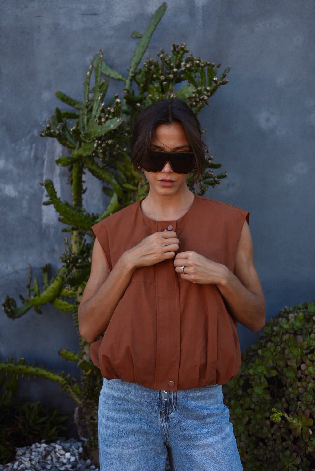 Brown Bubble Vest