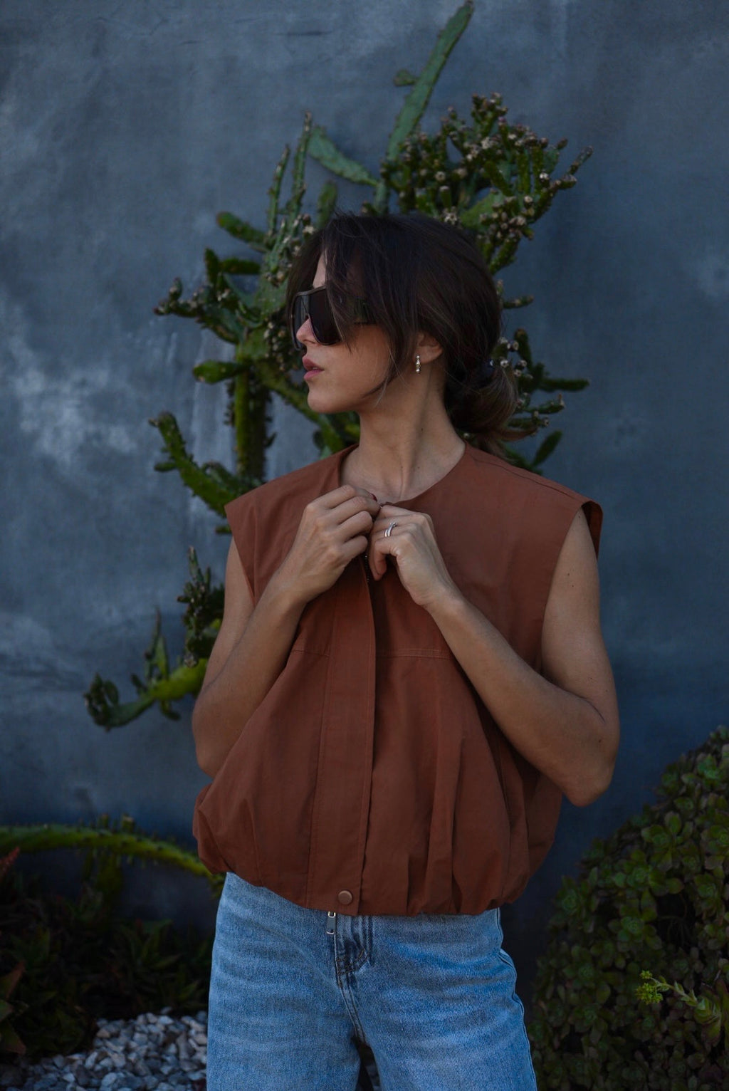 Brown Bubble Vest